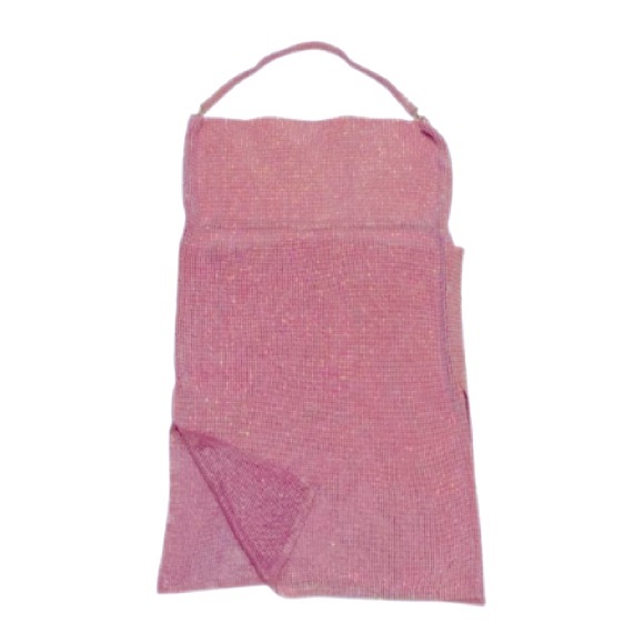 Custom Made Halter Dress With Pink Shimmering Rhinestones - Size 2 - Picture 7 of 12